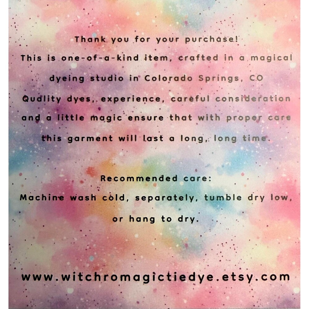 Ice dyed Geode tie dye t-shirt handmade organic cotton XXL - in stock - Picture 7 of 7